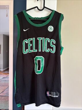 Nike Black & Green Celtics #0 Basketball Jersey